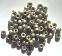 100 4x6mm Crow Beads Metallic Matte Black Pearl Gold